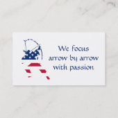 US Archery American Flag Visitenkarte (Rückseite)