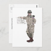 US-Armee 82. Im Flugzeug (WW2) Postkarte (Vorne/Hinten)