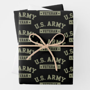 US-Armee-Veteran-Veteranen-Amerika-Amerikanische-F Geschenkpapier Set