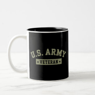 US-Armee-Veteran Veteranen Amerika Amerikanische F Zweifarbige Tasse