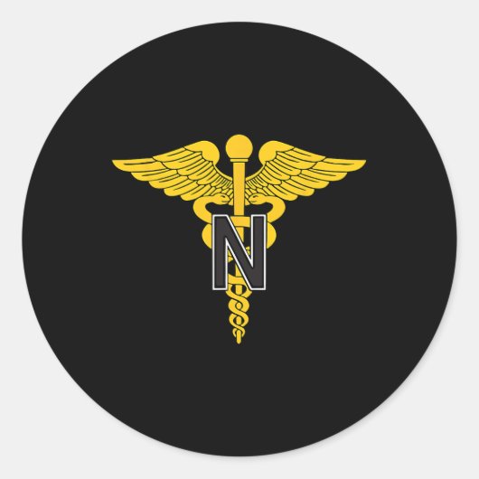 US Army Nurse Corps Runder Aufkleber (Vorderseite)