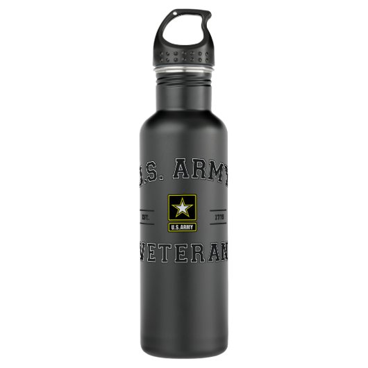 US ARMY VETERAN EDELSTAHLFLASCHE (Vorderseite)
