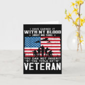 Us Army Veteran You Can Not Inherit The Title Of V Karte (Gelbe Blume)