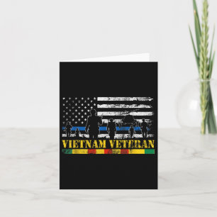 US Army Vietnam Veteran American Flag Soldier Vie Karte