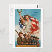 US Army Vintage Postcard Postkarte (Vorne/Hinten)