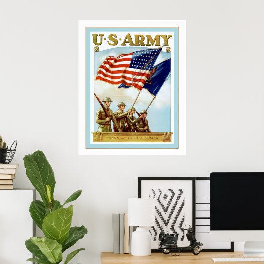 US Army~Vintager Weltkrieg 2 Poster (Heimbüro)