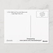 US Atlantus Concrete Shipwreck, NJ Postcard Postkarte (Rückseite)