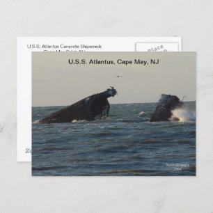US Atlantus Ship, New Jersey Postcard Postkarte