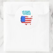 US-Aufkleber Runder Aufkleber (Tasche)