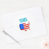 US-Aufkleber Runder Aufkleber (Umschlag)