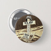 US aus KRIEG heraus Button (Vorne & Hinten)