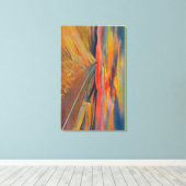 US-Autobahn 80 über die amerikanische SaharaStaat Leinwanddruck (Insitu (Holzboden))