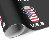 US B Funny United Staaten Pub Dark BG Geschenkpapier (Rolleneckpunkt)