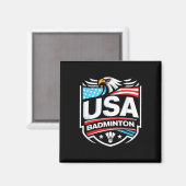 US-Badminton Magnet (Vorderseite/Rückseite)