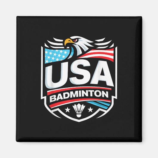 US-Badminton Magnet (Vorne)