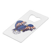 US Bald Eagle Geldbeutel Flaschenöffner (Vorderseite Schrägansicht)