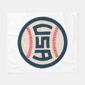 US-Baseballnationalmannschaft Fleecedecke (Vorderseite (Horizontal))
