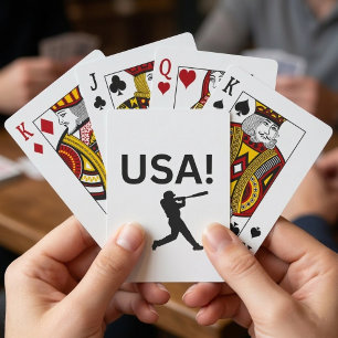 US-Baseballspieler, der einen Punkt als Ball verwe Spielkarten