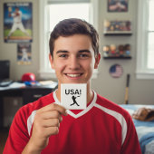 US-Baseballspieler mit Punkt als Kugel Magnet