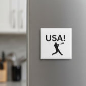 US-Baseballspieler mit Punkt als Kugel Magnet