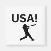 US-Baseballspieler mit Punkt als Kugel Magnet (Vorne)