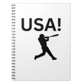 US-Baseballspieler mit Punkt als Kugel Notizblock (Vorderseite)