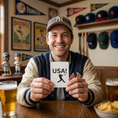 US-Baseballspieler mit Punkt als Kugel Spielkarten