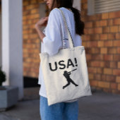 US-Baseballspieler mit Punkt als Kugel Tragetasche