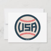 US-Baseballteam Feiertagskarte (Rückseite)