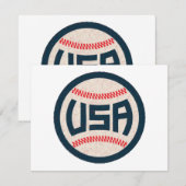 US-Baseballteam Feiertagskarte (Vorne/Hinten)