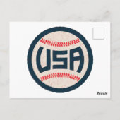 US-Baseballteam Postkarte (Rückseite)