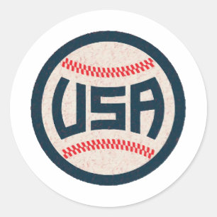US-Baseballteam Runder Aufkleber