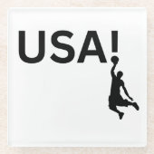 US Basketballspieler Glasuntersetzer (Vorderseite)