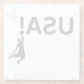 US Basketballspieler Glasuntersetzer (Rückseite)