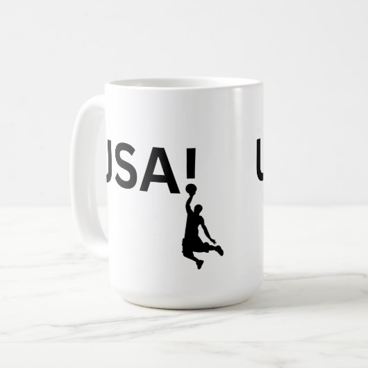 US Basketballspieler Kaffeetasse (Vorderseite Links)