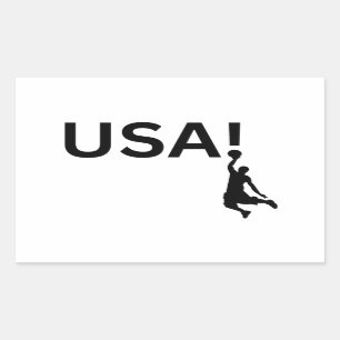 US Basketballspieler Rechteckiger Aufkleber