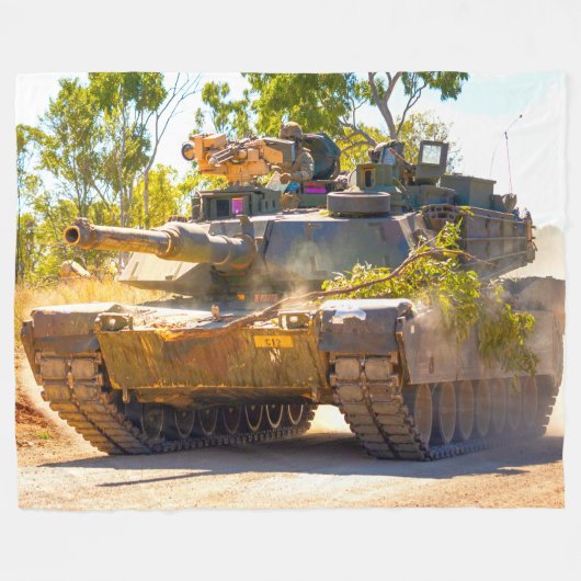 US-BATTANK - M1 ABRAMS FLEECEDECKE (Vorderseite (Horizontal))