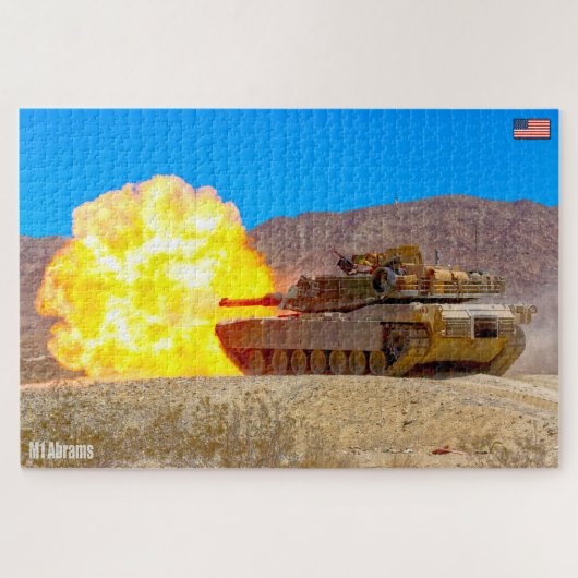US-BATTLE TANK - M1 ABRAMS (20 x 30 Zoll) Puzzle (Horizontal)