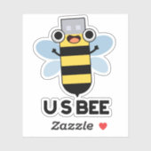 US Bee Funny USB Technical Pub Aufkleber (Blatt)