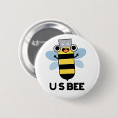 US Bee Funny USB Technical Pub Button (Vorne & Hinten)