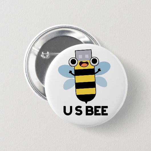 US Bee Funny USB Technical Pub Button (Vorne & Hinten)