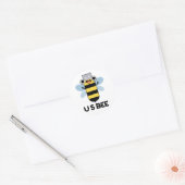 US Bee Funny USB Technical Pub Runder Aufkleber (Umschlag)