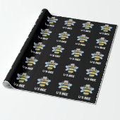 US Bees Funny USB Technical Pun Dark BG Geschenkpapier (Ungerollt)