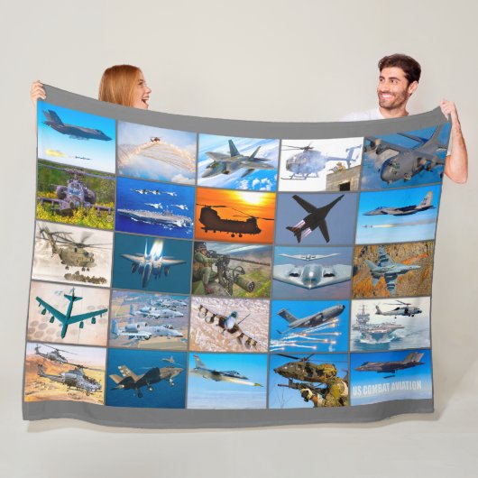 US-BEKÄMPFUNG DER LUFTFAHRT "MONTAGE" FLEECEDECKE (Beispiel)