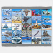 US-BEKÄMPFUNG DER LUFTFAHRT "MONTAGE" FLEECEDECKE (Vorderseite (Horizontal))