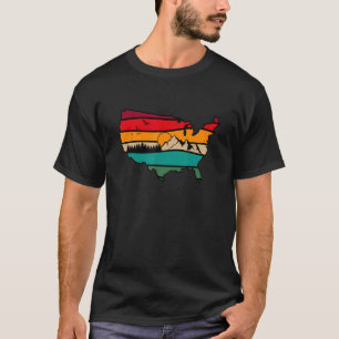 US-Bergwelt Landschaft Landschaft Reisender Wander T-Shirt