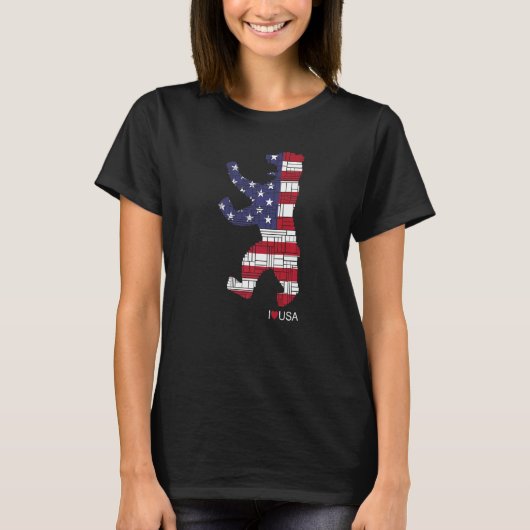 US Berlin Berlin Bear I Love Berlin USA Bear T-Shirt (Vorderseite)