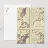 US-Bevölkerung 1790-1820 Postkarte (Vorne/Hinten)