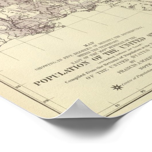 US-Bevölkerung 1830-1840 Poster (Ecke)