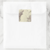 US-Bevölkerung 1830-1840 Quadratischer Aufkleber (Tasche)